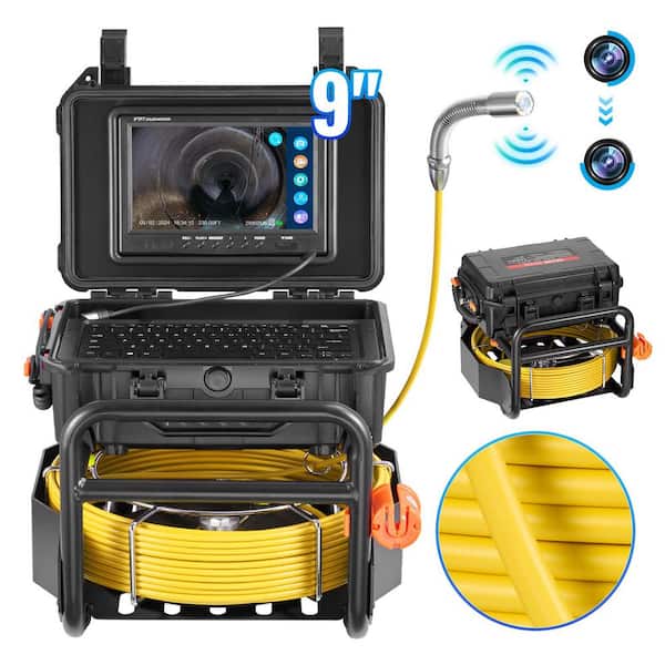 VEVOR Sewer Camera 230 ft./70m Self-Leveling Drain Camera with 9