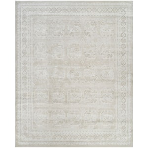 Nourison Dekor Ivory Beige 4 ft. x 6 ft. Geometric Traditional Area Rug ...