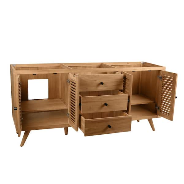 Harper 72 in. Vanity Cabinet Only in Natural Teak Harper 72 in. Vanity Cabinet Only in Natural Teak