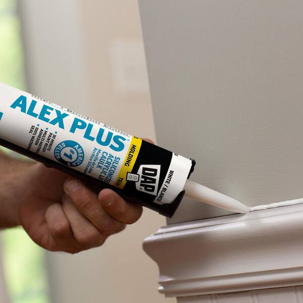 ALEX PLUS 10.1 Oz Clear Acrylic Latex Caulk Plus Silicone – DAP, 35-Year, Indoor/Outdoor