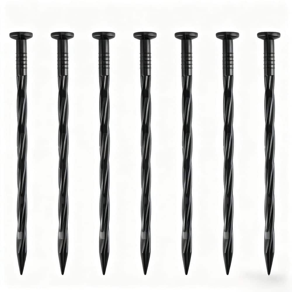 8 in. Plastic Landscape Edging Spikes for Weed Barrier, Paver Edging, Landscape Edging, Artificial Turf,Black (100-Pack) price history on PriceWatchPro