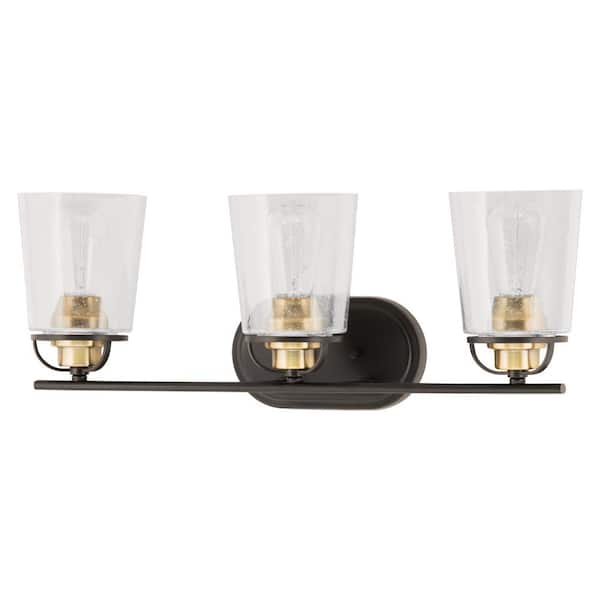 Progress Lighting Inspiration Collection 3-Light Antique Bronze Bath Light