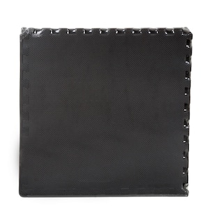 Black 24 in. W x 24 in. L x 0.375 in. T Foam Interlocking Floor Mat Tiles for Home Gym (24 sq. ft.) (6-Pack)