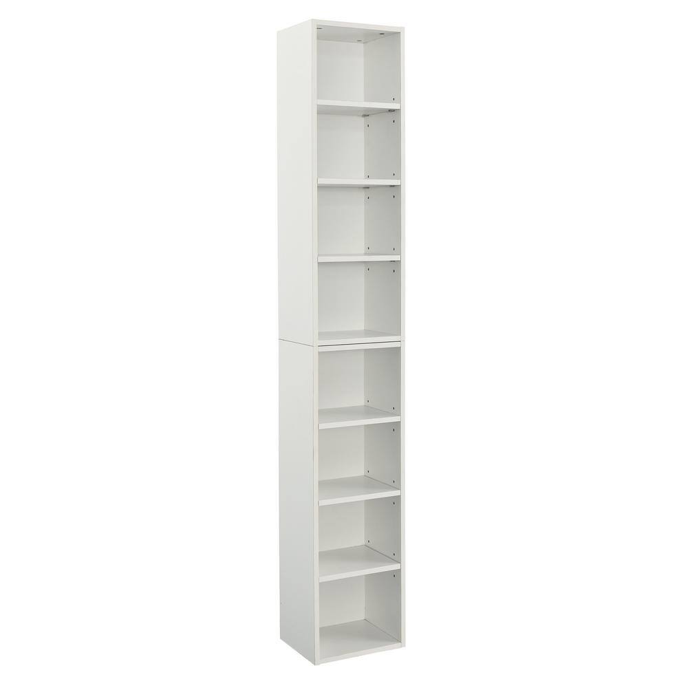 11.60 in. W x 9.30 in. D x 70.90 in. H White Wood Linen Cabinet Bookcase Storage Cabinet with Adjustable Shelves price history on PriceWatchPro