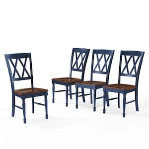 Shelby Navy Rubberwood Dining Chair Set of 4