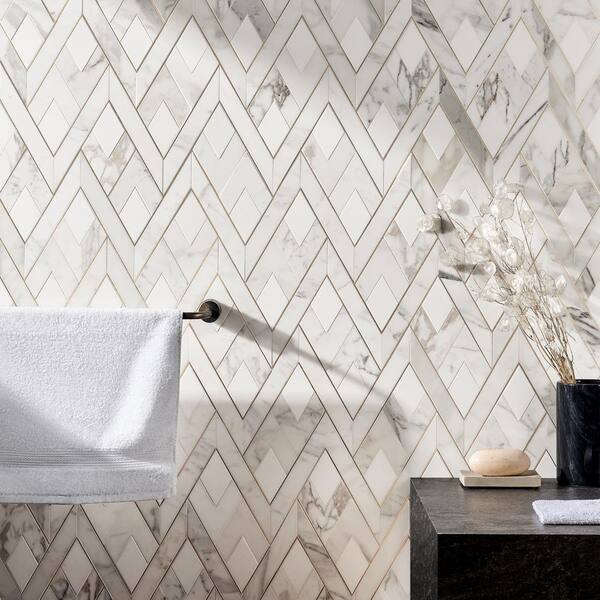 Ivy Hill Tile Kappa Bianco White 12.12 in. x 15.59 in