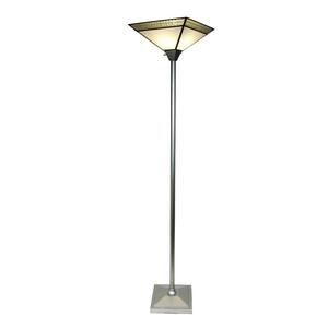 Leonetto 72 in. Silver Metal Floor/Torchiere Lamp