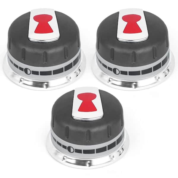3-Pack Gas Grill Burner Control Knobs for Weber Genesis 300 Series 2011-2016 Models, Replaces Part