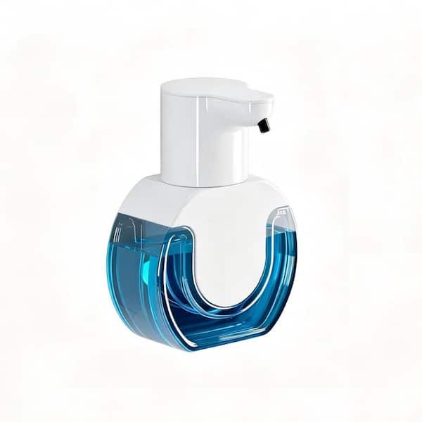 15 oz. White Wall-Mounted and Countertop Commercial Touchless Foaming Soap Dispenser, 4-Level Adjustable Sensor Pump