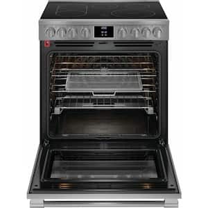 Professional 30 in. 5 Element Slide-In Induction Range in Stainless Steel with Air Fry and Total Convection