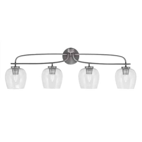 Unbranded Olympia 37.75 in. 4-Light Graphite Vanity Light