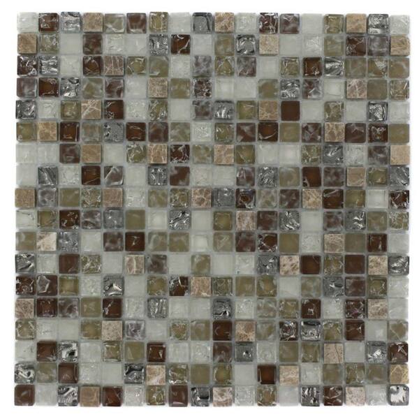 Ivy Hill Tile Helter Skelter 12 in. x 12 in. x 8 mm Mixed Materials Mosaic Floor and Wall Tile