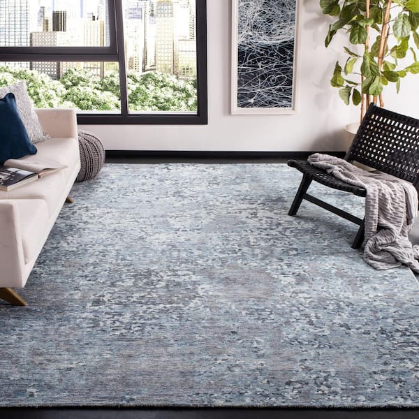 Mirage 9 ft. x 12 ft. Gray/Ivory Marble Distressed Area Rug