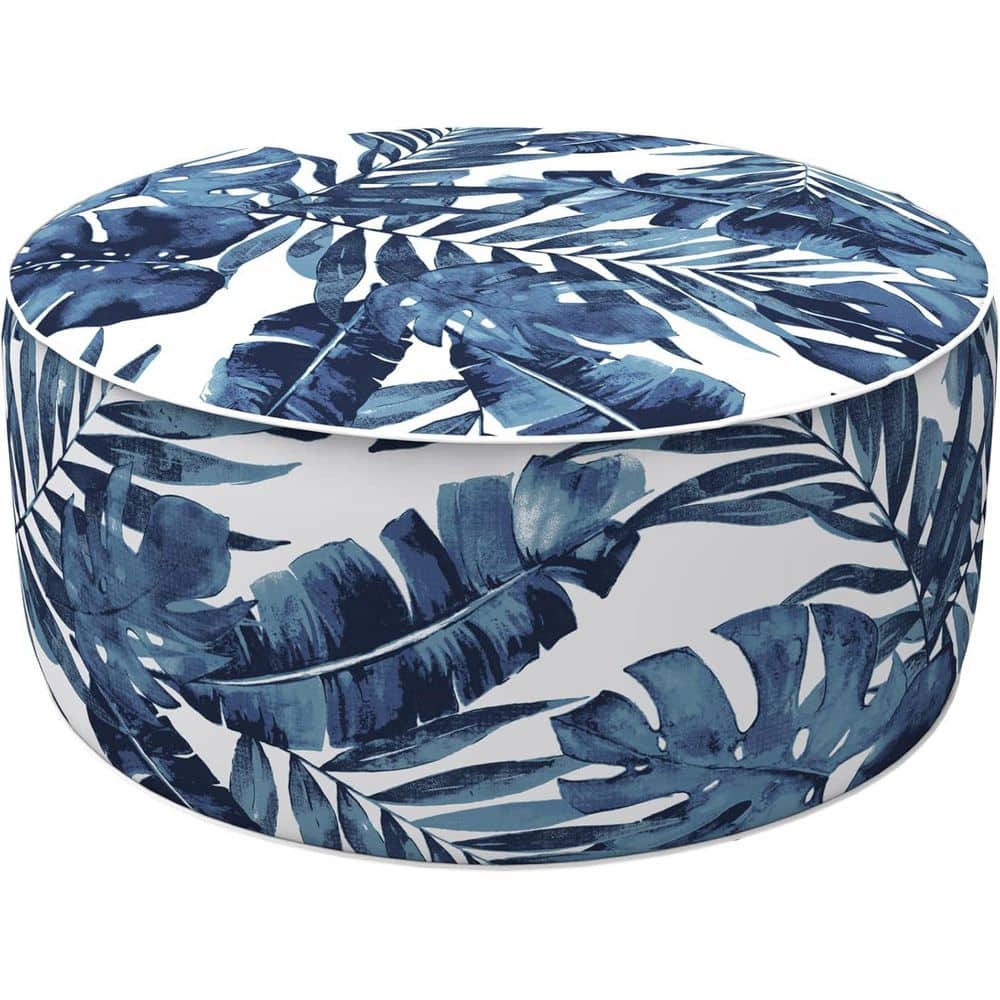SenQWFa Tropical 21 x 9 in. Inflatable Outdoor Ottoman with