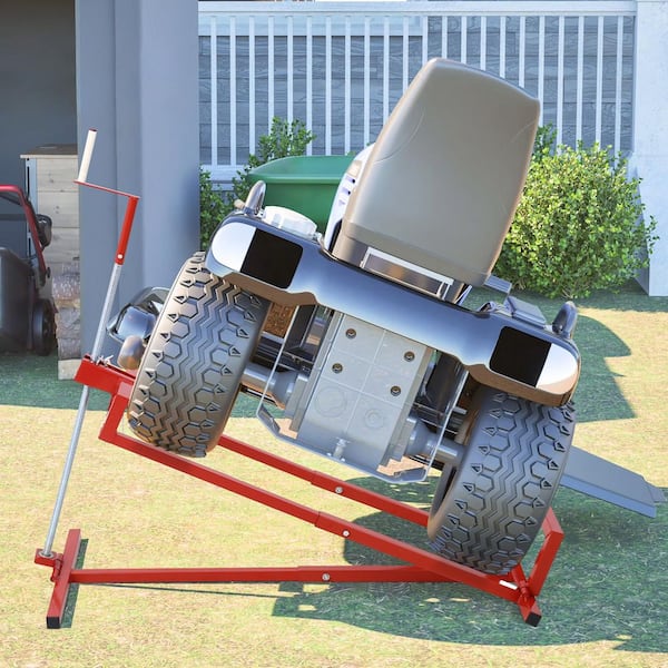 Red 800 lbs. Capacity 45° Tilt Adjustable Universal Lift for Tractors, Maximum Working Length 38 in.