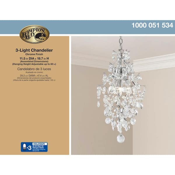 Hampton bay clearance crystal chandelier