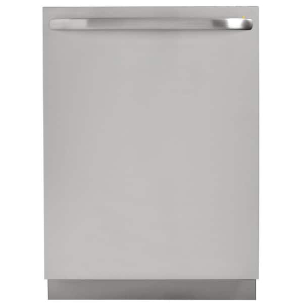GE Top Control Dishwasher in Stainless Steel with Stainless Steel Tub and Steam Cleaning