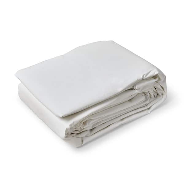 24 ft. x 30 ft. White 12 Mil Fire Retardant Reinforced Edges Rustproof Aluminum Grommets Heavy Duty Poly Tarp