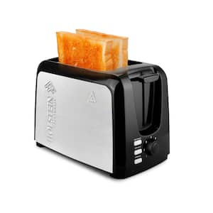 2-Slice Black Toaster with Seven Browning Levels Adjustable Control