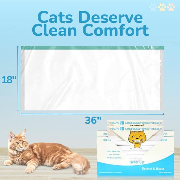 Hyper 36 in. x 18 in. Extra Heavy-Duty Jumbo Size Cat Pan Liners
