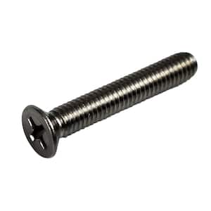 #8-32 x 1-1/2 in. Phillips Flat Head Stainless Steel Machine Screw (50-Pack)