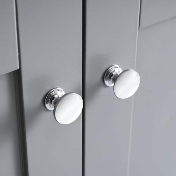 Virubi 35 in. Freestanding Bath Vanity Cabinet without Top in Gray