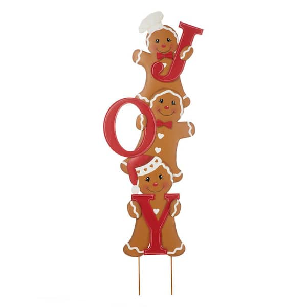 Hand-Painted Gingerbread Man Seasoning Bottle Ornament - 2 Pcs