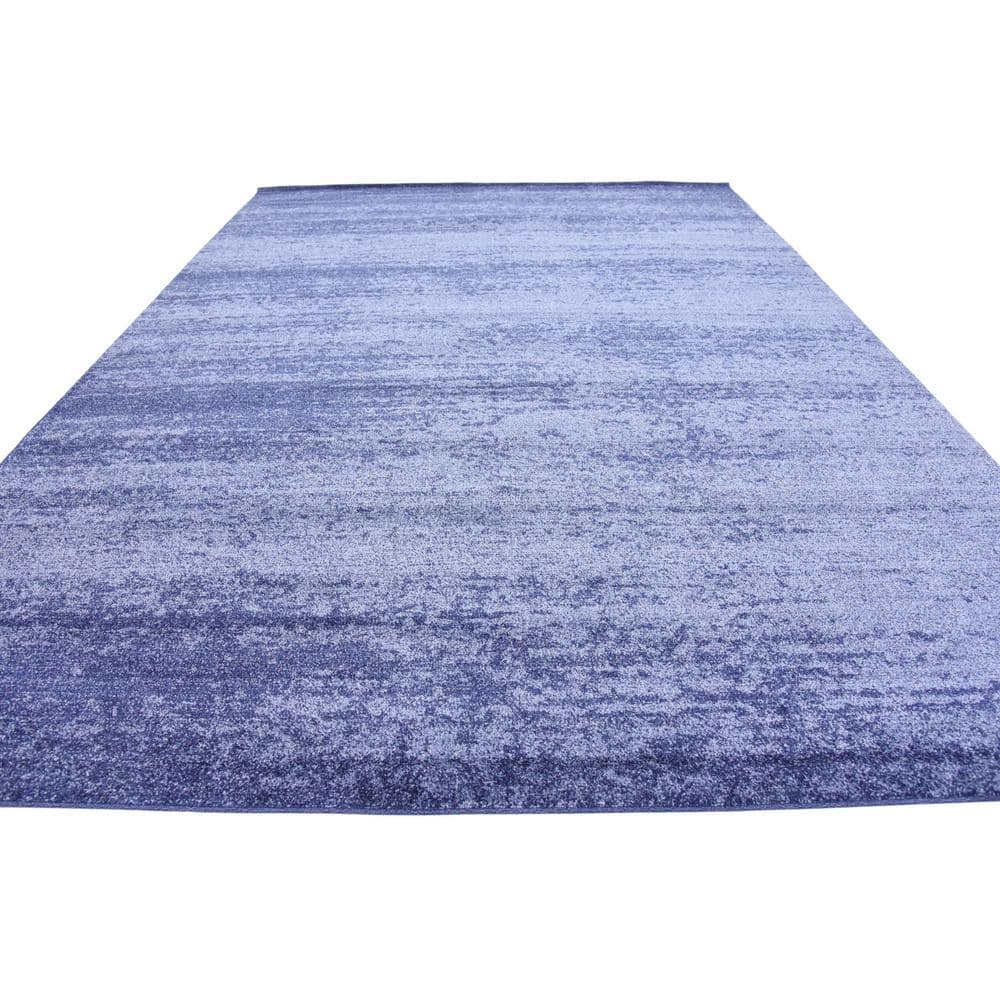 Angelica Navy Blue Transitional 9' x 12' Synthetic Area Rug
