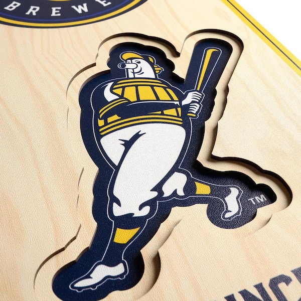 YouTheFan MLB Milwaukee Brewers Wooden 8 in. x 32 in. 3D Stadium  Banner-Miller Park 0952503 - The Home Depot