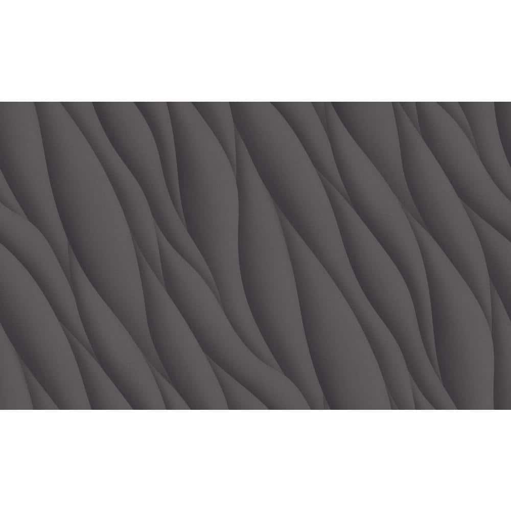 Anthracite 3D Ocean Waves Non-Pasted Textured Wallpaper