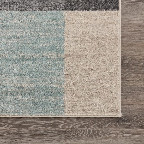 Dante Modern Pastel Multi-Color 7 ft. 9 in. x 9 ft. 5 in. Color Blocks Polypropylene Area Rug