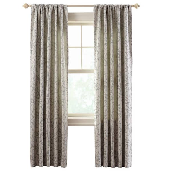 Home Decorators Collection Semi-Opaque Blue Morning Tide Rod Pocket Curtain - 50 in. W x 108 in. L