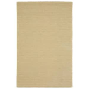 Allaire Beige 8 ft. x 10 ft. Hand-Tufted Solid Heathered 100% Wool Indoor Area Rug