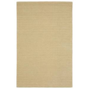 Allaire Beige 10 ft. x 13 ft. Hand-Tufted Solid Heathered 100% Wool Indoor Area Rug