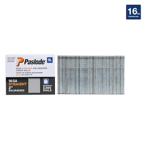 2 in. x 16-Gauge Galvanized Straight Finish Nails (2000 Pack)