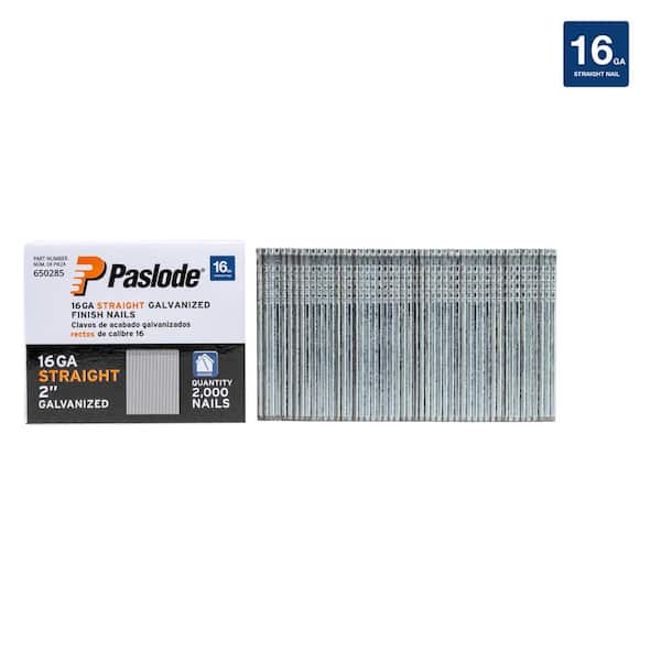 Paslode 2 in. x 16-Gauge Galvanized Straight Finish Nails (2000 Pack)