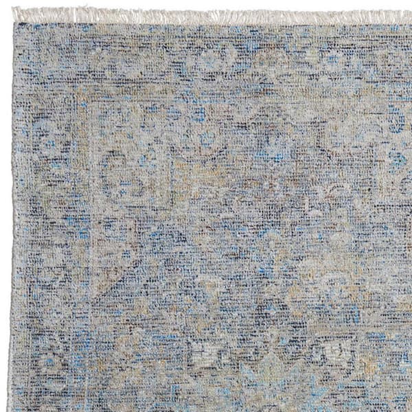 10 X 14 Gray, Blue, Tan Abstract Area Rug