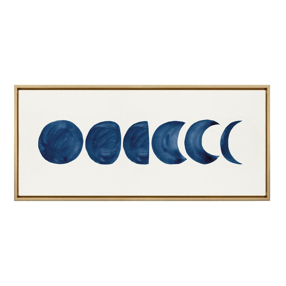 Linear Moon Phases by Teju Reval Framed AstronomyCanvas Wall Art Print 40.00 in. x 18.00 in. price history on PriceWatchPro