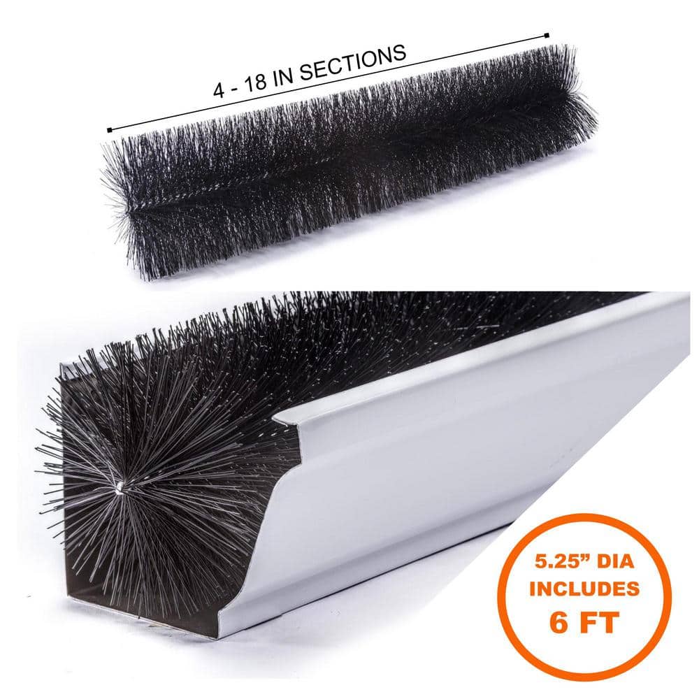 GUTTERBRUSH SIMPLE GUTTER GUARD Oversize 6 in. 6 ft. Pack MaxFlow