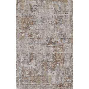 Ivy Rust 10 ft. x 14 ft. Distressed Contemporary Area Rug