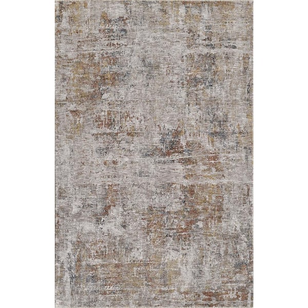 MILLERTON HOME Ivy Rust 10 ft. x 14 ft. Distressed Contemporary Area Rug
