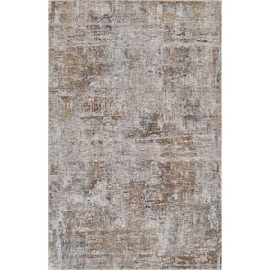 Ivy Rust 5 ft. x 8 ft. Distressed Contemporary Area Rug