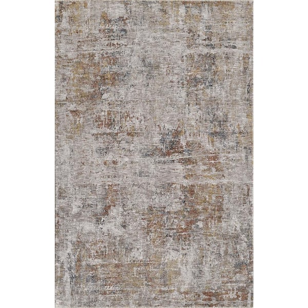 MILLERTON HOME Ivy Rust 6 ft. x 9 ft. Distressed Contemporary Area Rug