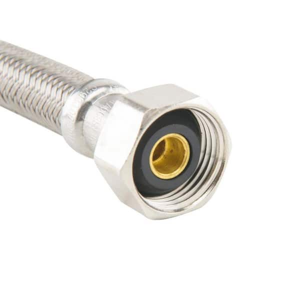 1/2 in. FIP x 7/8 in. Ballcock Nut x 12 in. Braided Polymer Toilet Connector