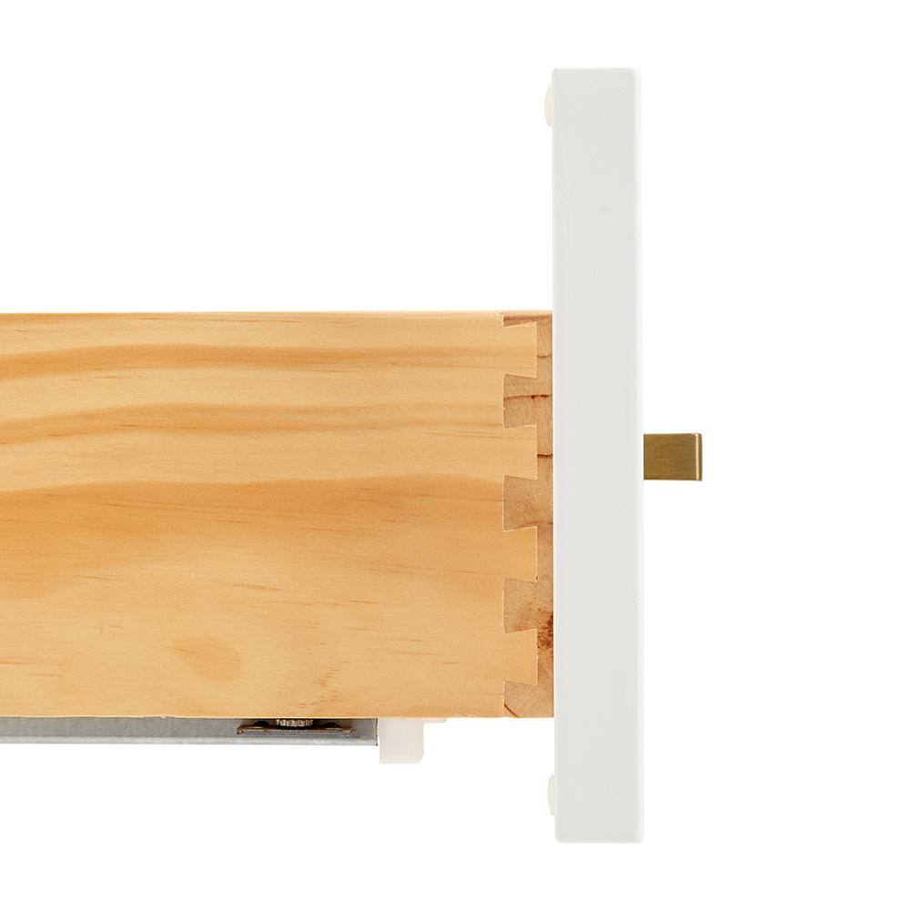 Taylor 42'' White Wood Freestanding Single Vanity Base with Brass Hardware