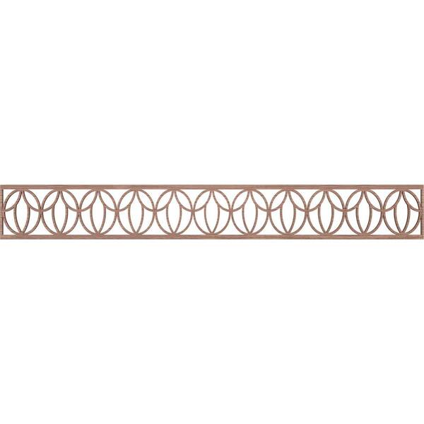 Ekena Millwork Shoshoni Fretwork 0.25 in. D x 46.5 in. W x 6 in. L Walnut Wood Panel Moulding