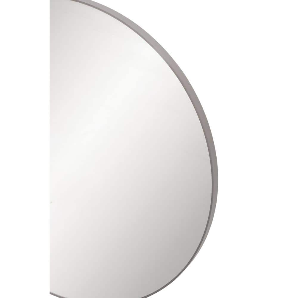 36" Frameless Round Wall Mirror with Black Edge