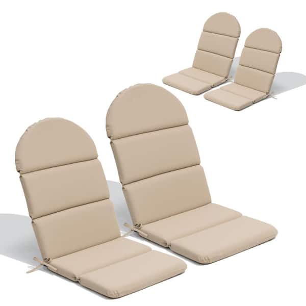 Pellebant 20 x 50 4-Piece Deep Seating Patio Outdoor Adirondack Chair Cushion in Beige