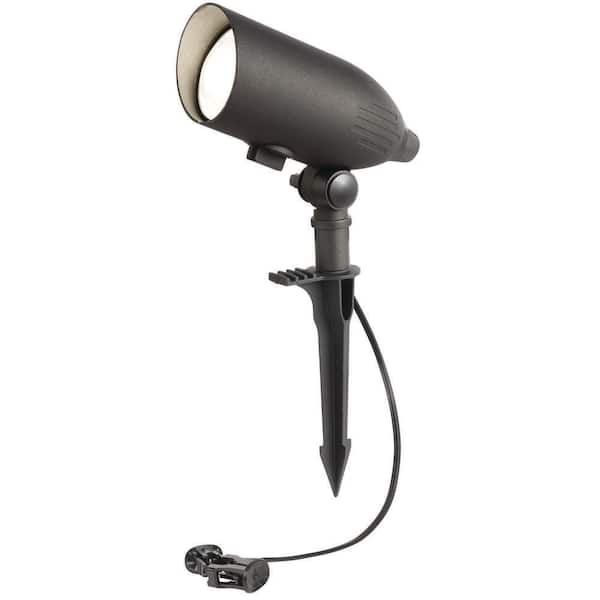 640/1130 Lumens Black Hardwired Low Voltage LED Adjustable Light Color Outdoor Spotlight or Flood Light with Clear Lens