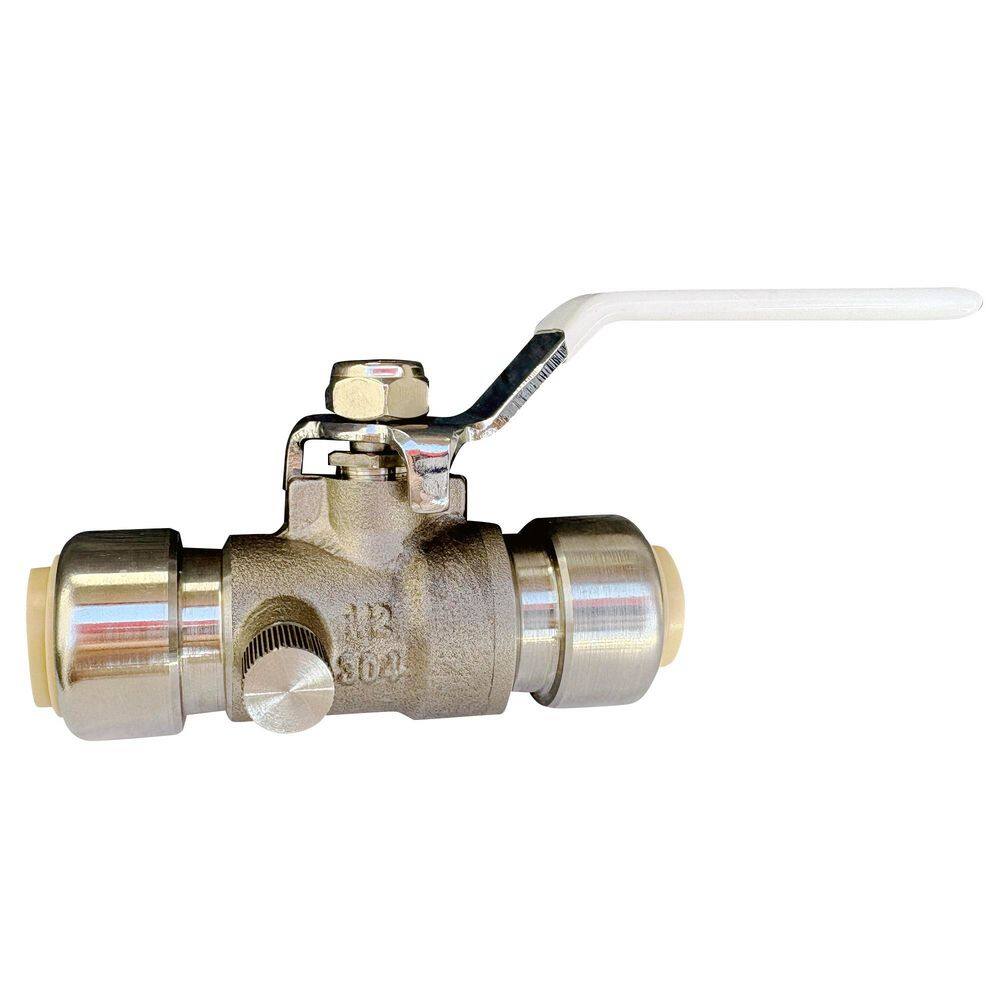 1/2 in. Push-To-Connect x 1/2 in. Push-To-Connect Stainless Steel Ball Valve with Drain price history on PriceWatchPro